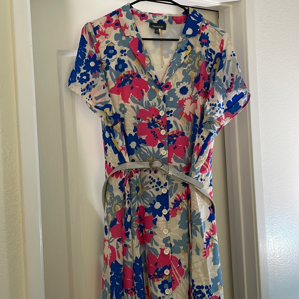 NWT Modcloth Floral Dress 2X